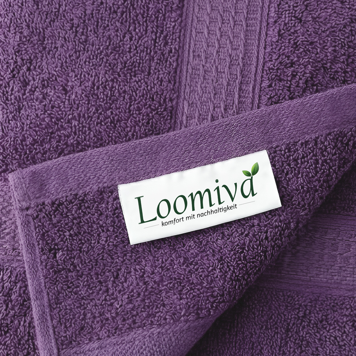 Loomiva Frottier Set 4x Handtuch + 2X Duschtuch | 500g/m² | 100% Baumwolle | Extra Weich | Öko-TEX Standard 100 | Aubergine