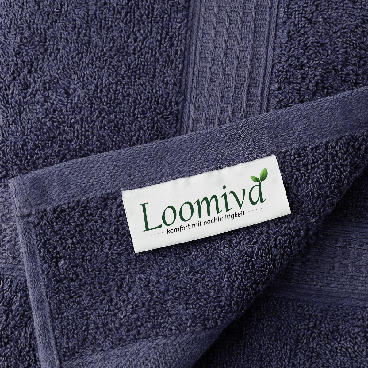 Loomiva Frottier Set 4x Handtuch + 2X Duschtuch | 500g/m² | 100% Baumwolle | Extra Weich | Öko-TEX Standard 100 | Marine