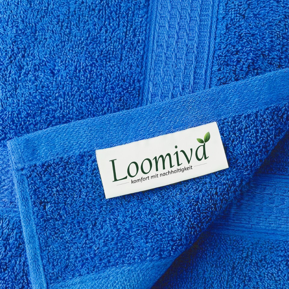 Loomiva Frottier Set 4x Handtuch + 2X Duschtuch | 500g/m² | 100% Baumwolle | Extra Weich | Öko-TEX Standard 100 | Royal
