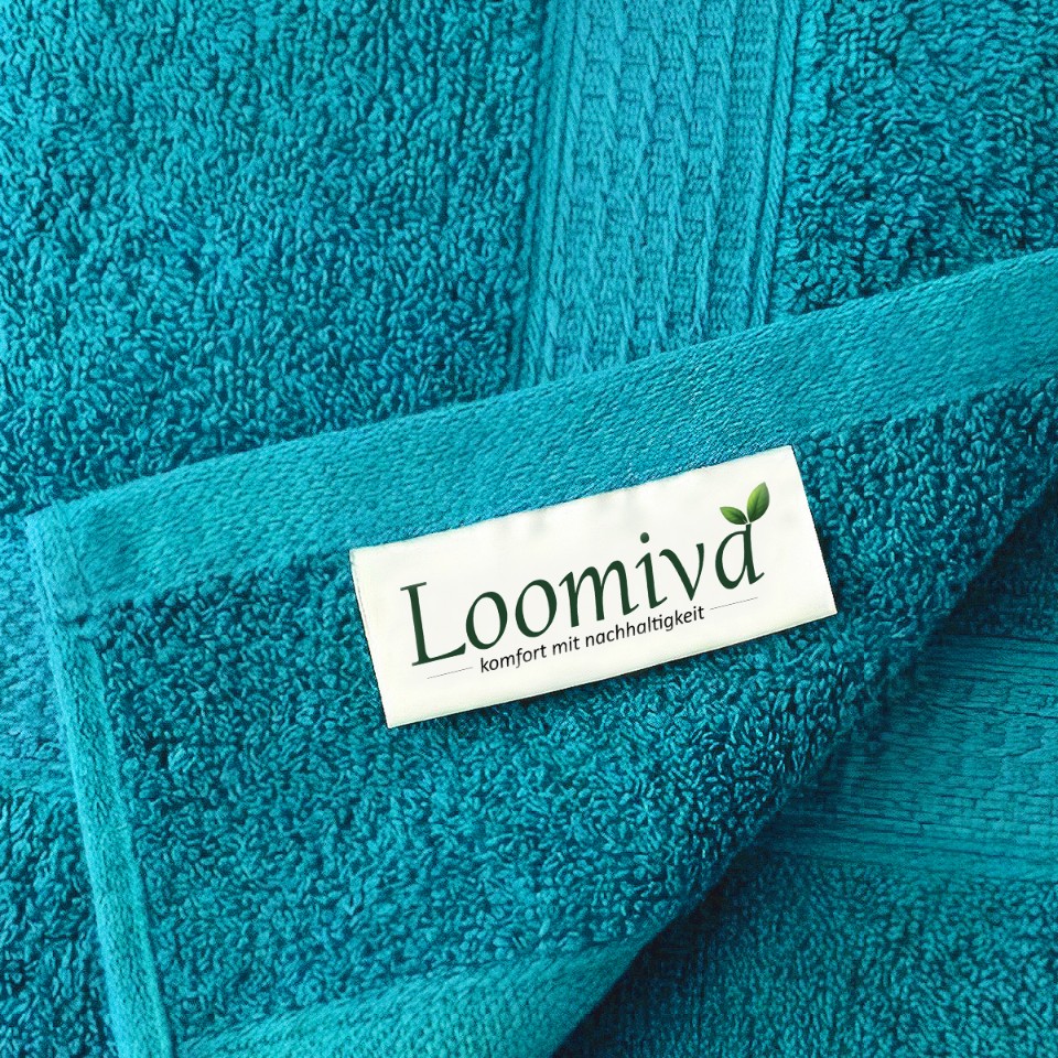 Loomiva Frottier Set 4x Handtuch + 2X Duschtuch | 500g/m² | 100% Baumwolle | Extra Weich | Öko-TEX Standard 100 | Petrol